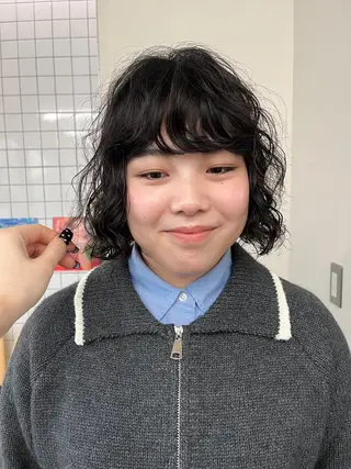ショート パーマ ボブパーマ/パーマ ウルフパーマのヘアスタイル