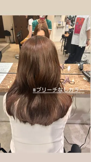 セミロング カラー まとまるボブ/縮毛矯 生🌿あおい✨のヘアスタイル