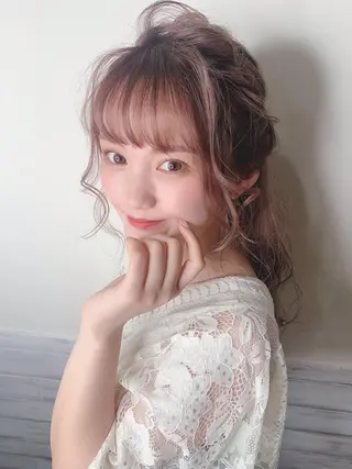 セミロング カラー ヘアアレンジ 櫛部洸貴/ 頭皮改善、髪質改善のヘアスタイル