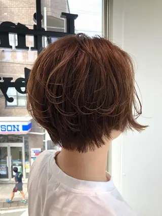 ショート カラー レイヤーカット✂️ 横浜No1♡下鳥翔子のヘアスタイル