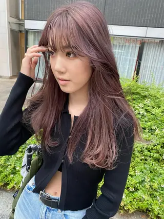 ロング デザインカラー/ボブ ブリーチカラー/ユリのヘアスタイル