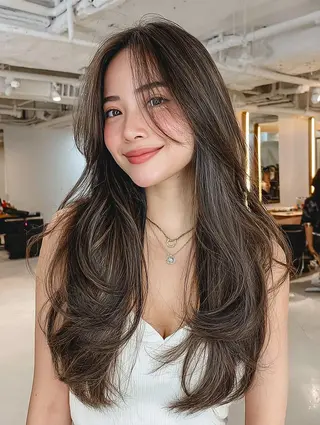 セミロング カラー スガト 🎨透明感カラー✨️のヘアスタイル