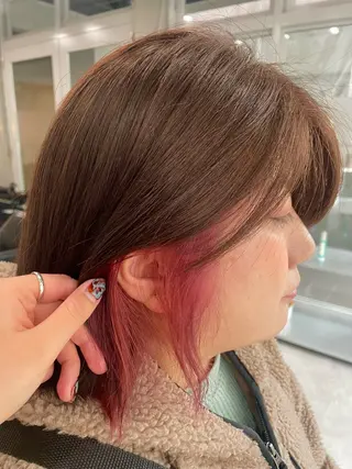 ミディアム カラー 暖色系カラー 🌼Kana🌼のヘアスタイル