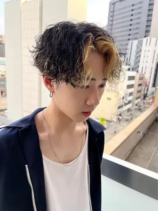 カラー パーマ メンズ Bond Story りき カラーモデルのヘアスタイル