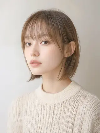 ショート カラー 莉乃/縮毛矯正/髪質 改善/艶カラーのヘアスタイル