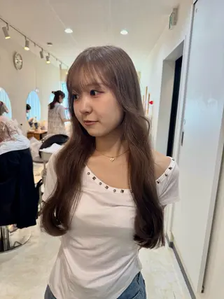 ロング カラー ブリーチ/レイヤー/ コイデリュウセイのヘアスタイル