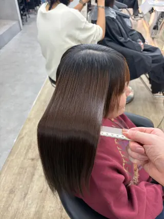 ロング 縮毛矯正/韓国ヘア /ブリーチ/ヒロのヘアスタイル