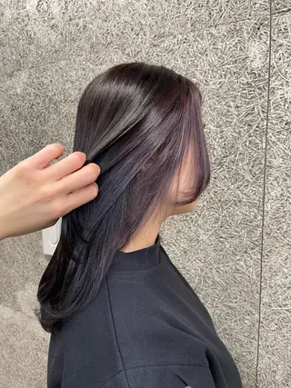 ミディアム カラー かめい りなのヘアスタイル