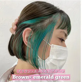 ミディアム ブリーチダブルカラー 【koide】のヘアスタイル