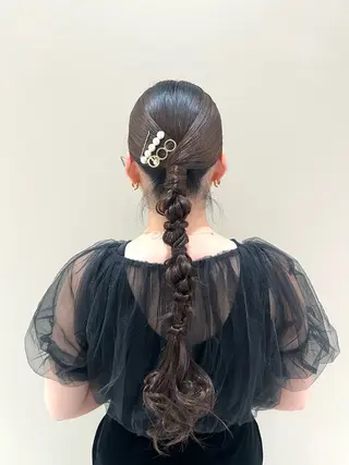 ロング ヘアアレンジ 🤍透明感カラー・ きらら‎🤍のヘアスタイル
