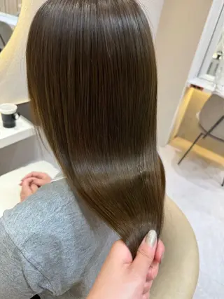 セミロング 縮毛矯正/透明感/ 松葉 晃明のヘアスタイル