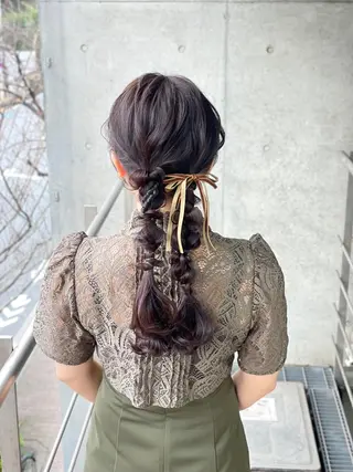 ロング ヘアアレンジ ヘアセット ✴︎Mai✴︎銀座のヘアスタイル