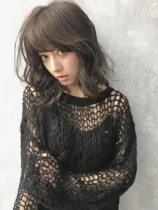 セミロング カラー レイヤーカット BLend 渋谷のヘアスタイル