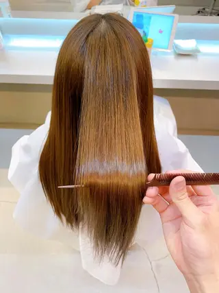 セミロング パーマ 艶髪と透明感を ‼️/若林のヘアスタイル