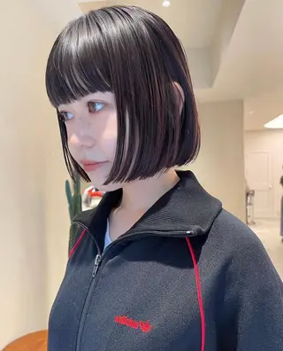 ショート カラー パーマ CEINE PATHのヘアスタイル