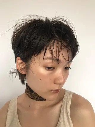 ショート カラー ヘアアレンジ エイジングケア/大人 デザイン/FRAMEのヘアスタイル
