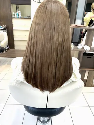 ロング パーマ ブリーチでもできる 縮毛矯正相原慎🌈のヘアスタイル