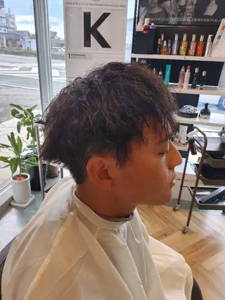 パーマ メンズ エスウォーク松井 俊男のヘアスタイル