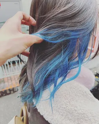 セミロング カラー 原宿サロン代表 デザインカラー伊藤卓のヘアスタイル