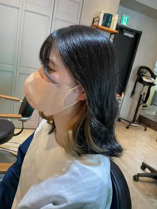 ミディアム 複雑履歴に対応ブリー チ無しダブルカラーのヘアスタイル