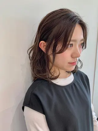ミディアム カラー 🌟美髪縮毛矯正🌟 吉田冴一のヘアスタイル