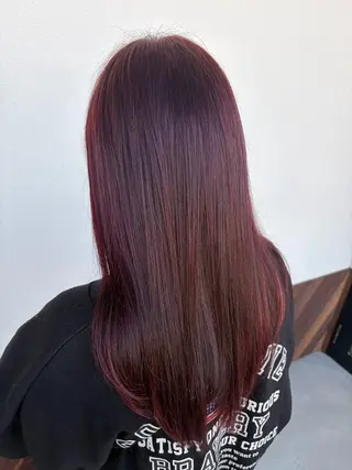 ロング カラー ルプラボウ あいか 韓国ヘア/艶髪のヘアスタイル