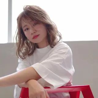 ミディアム カラー パーマ ヘアアレンジ メンズ キッズ ネイル マツエク・マツパ 藤井 仁紀のヘアスタイル