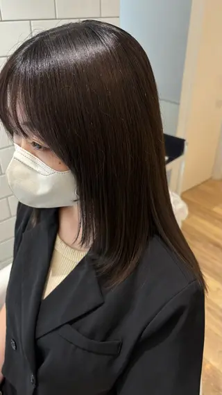 ロング カラー 似合わせ 顔周りYUUGAのヘアスタイル