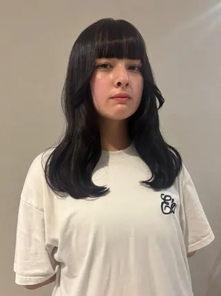 セミロング カラー 名駅/sHiHo/透 明感カラー✨🎀/のヘアスタイル