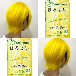 ショート カラー ヘアアレンジ きむえり/髪質改善 /うねり広がり改善のヘアスタイル