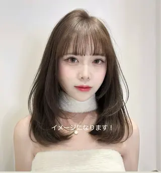 ミディアム 上品な透明感カラー 🫧renのヘアスタイル