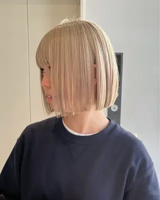 ミディアム カラー かわい りほのヘアスタイル