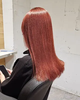 ロング Ayu🐾縮毛矯正/ ブリーチ無しカラーのヘアスタイル