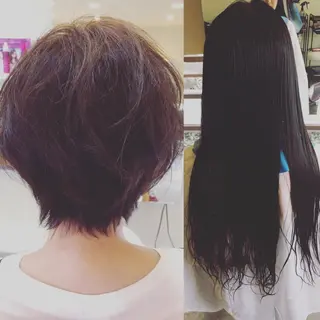 ショート カラー パーマ 吉河 克則のヘアスタイル