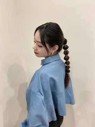 ロング ヘアアレンジ ワタナベ リリコのヘアスタイル