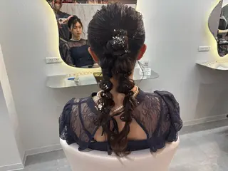 ロング カラー パーマ ヘアアレンジ メンズ キッズ 🤍韓国風レイヤー/ 艶髪🤍鳥越美羽のヘアスタイル