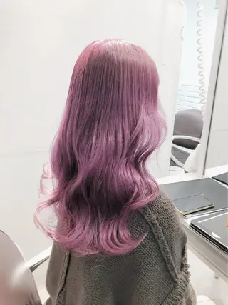 ロング カラー ヘアアレンジ メンズウルフ🐺♡ ブリーチ♡ヘアメ🎀のヘアスタイル
