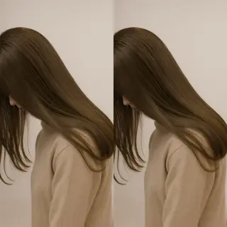 セミロング カラー 小顔矯正/レイヤー 透明感カラー✨生真のヘアスタイル