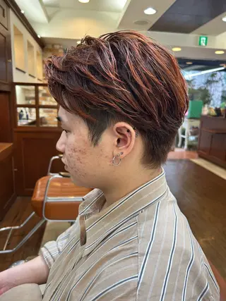 ショート カラー パーマ メンズ 大八木 美咲のヘアスタイル