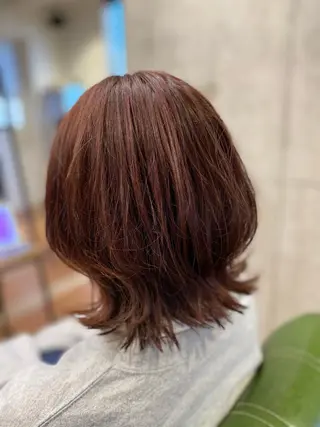ミディアム カラー 山﨑 優真のヘアスタイル