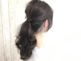 ロング カラー ヘアアレンジ タナカ タクヤのヘアスタイル
