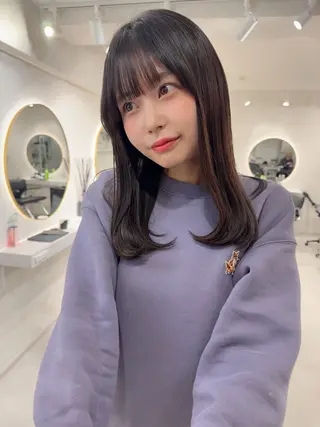 セミロング カラー 髪質改善will hairdesignのヘアスタイル