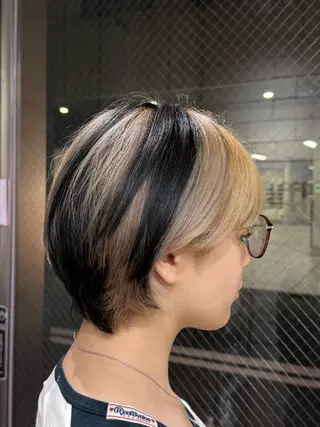 ショート カラー 縮毛矯正/ /関内/あべももこのヘアスタイル