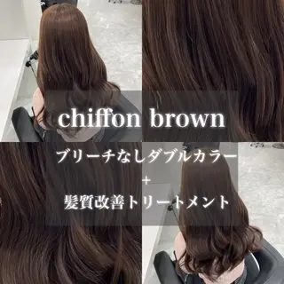 カラー 🤍ブリーチなし ブラウンhimi🤍のヘアスタイル