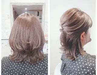 ミディアム カラー kijima ricoのヘアスタイル