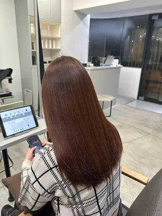セミロング パーマ ハイトーンカラー が絶対可愛い✨泰聖✨のヘアスタイル