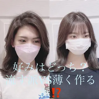 セミロング パーソナルカラー lapiax阿部のヘアスタイル