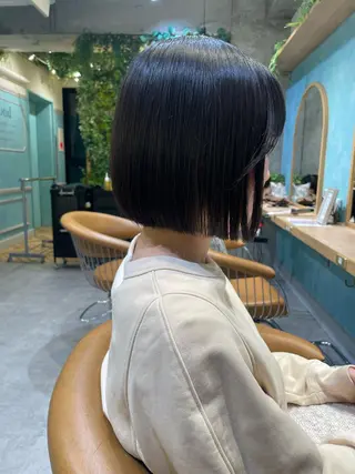 ショート 縮毛矯正 髪質改善 韓国風レイヤー 吉田のヘアスタイル