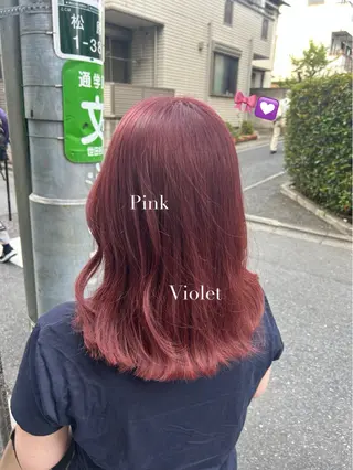 ミディアム カラー 暖色･似合わせカラー (廣石沙英🎀)のヘアスタイル