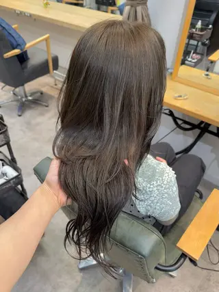 セミロング カラー 縮毛矯正/エクステ ヘアアレンジ/ひふみのヘアスタイル